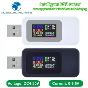 10-in-1 USB Digital Voltage and Current Tester with Power Bank Indicator