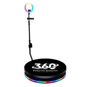 100 cm 360-Degree Photo Booth RGB - Slow Motion Rotating Selfie Platform