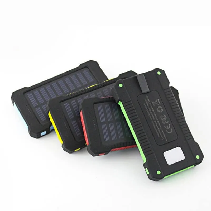 10,000mAH Water Resistant / Shockproof Solar Dual-USB Charger and LED Light Stealth Angel Survival