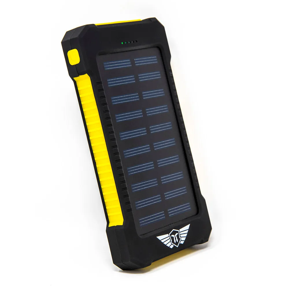 10,000mAH Water Resistant / Shockproof Solar Dual-USB Charger and LED Light Stealth Angel Survival