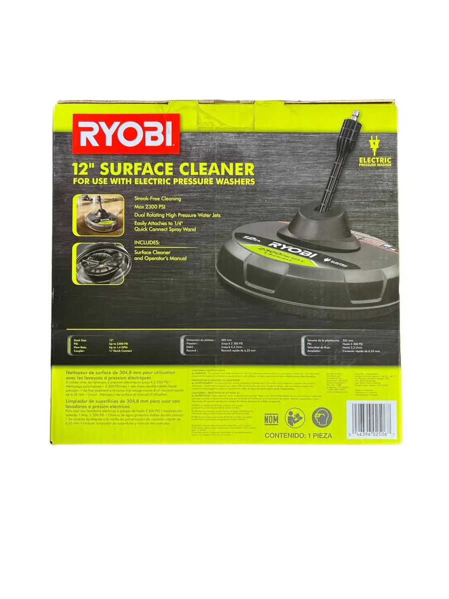 12 in. 2,300 PSI Electric Pressure Washers Surface Cleaner