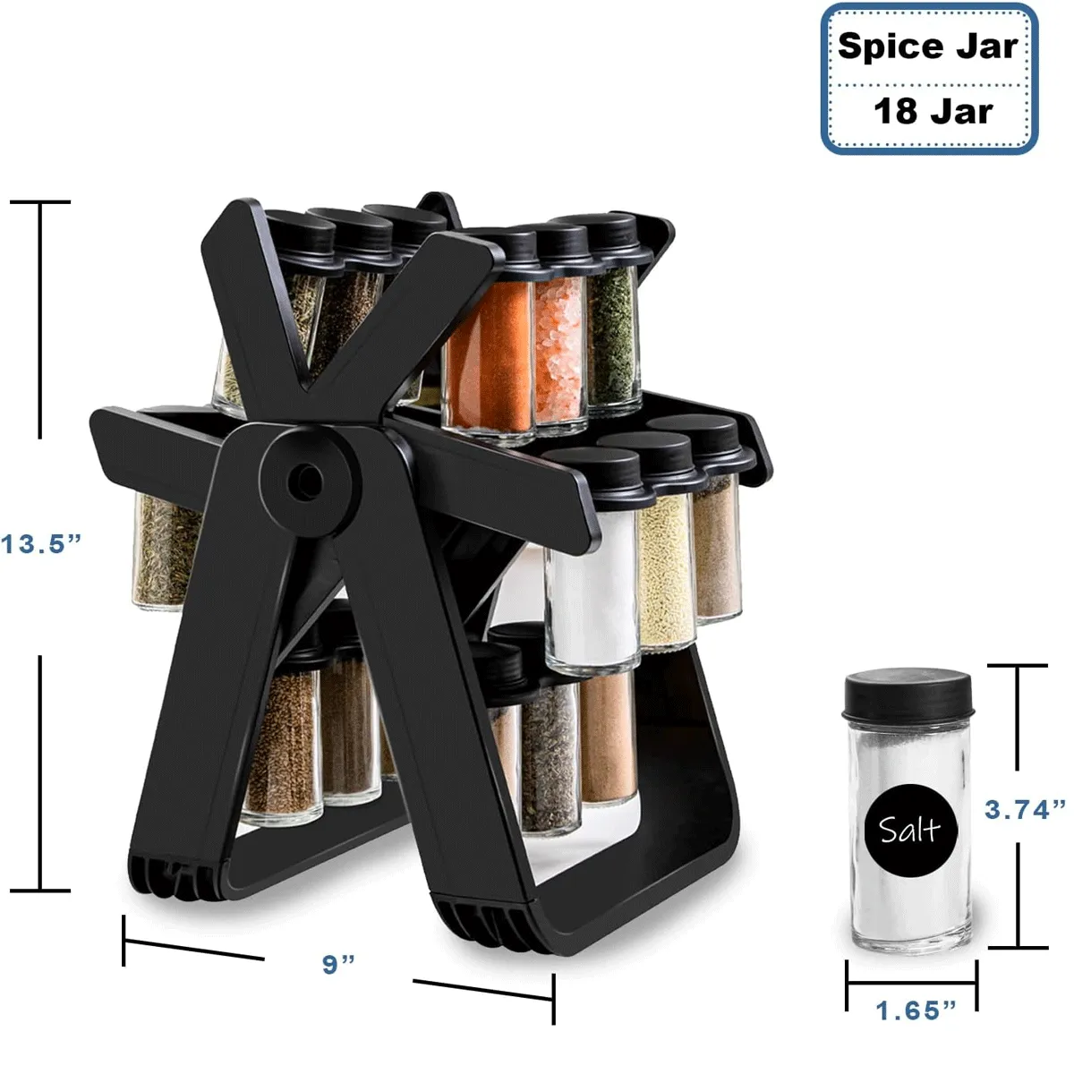 18 Jar Rotating Spice Rack