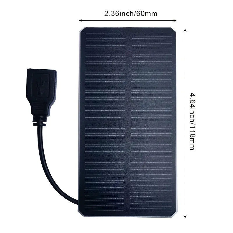 1pc, Portable Solar Panel 5V Solar Plate With USB Safe Charge Stabilize Charger For Power Bank Phone Outdoor Camping Home