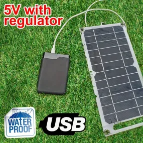 1pc, Portable Solar Panel 5V Solar Plate With USB Safe Charge Stabilize Charger For Power Bank Phone Outdoor Camping Home