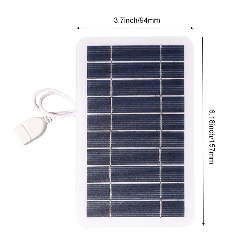 1pc, Portable Solar Panel 5V Solar Plate With USB Safe Charge Stabilize Charger For Power Bank Phone Outdoor Camping Home