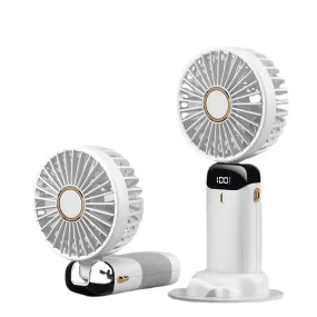 2023 Portable Hand-Held Fan Office Desktop Multifunctional Folding Double-Headed Small Electric