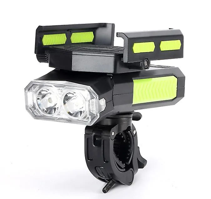 2400mAh black Outdoor cycling bike front light with emergency light, with power bank, mobile phone holder,Waterproof,rechargeable AZ22529