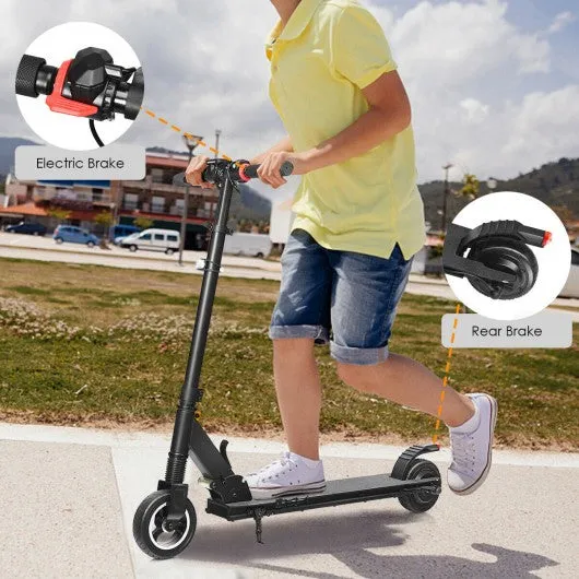 250W Portable Folding Electric Kick Scooter Brushless Motor 6" Tire