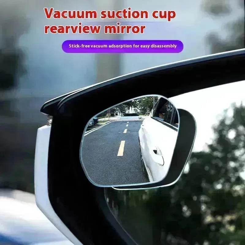 360 Degree High-definition Wide-angle Suction Cup Car Small Circular Rearview  Mirror