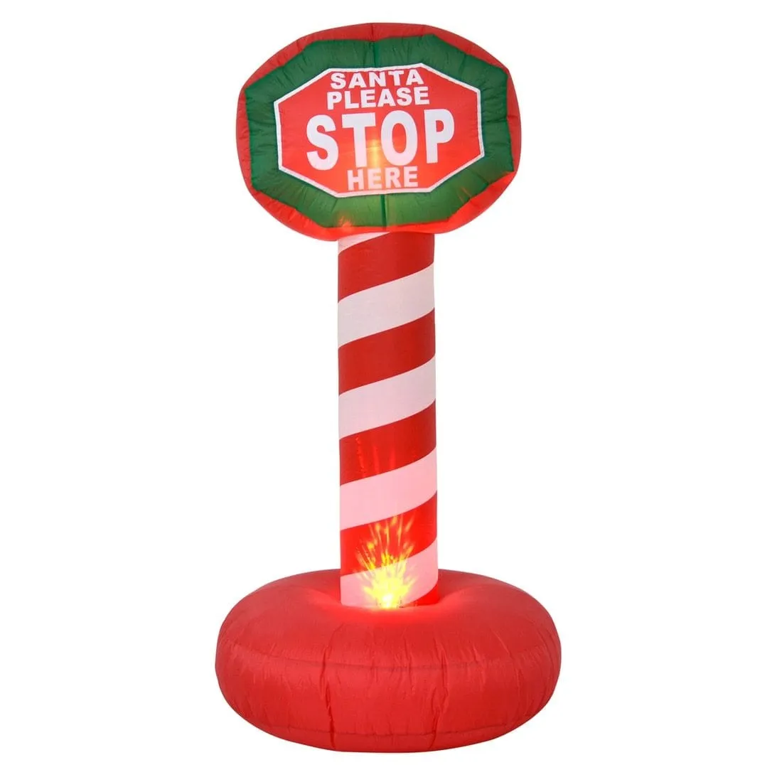 6ft Inflatable Giant Santa Stop Here Sign Xmas Christmas Decoration