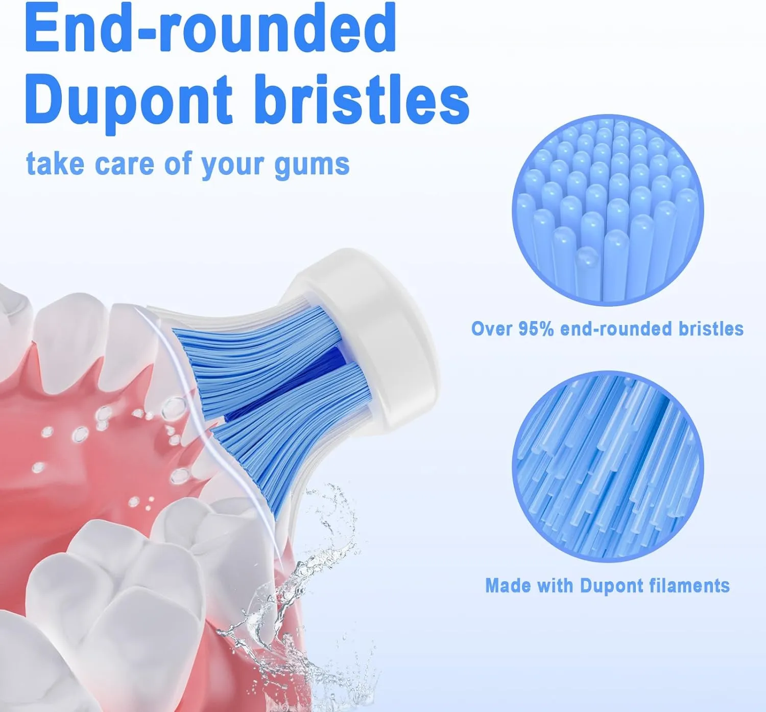 8Pcs Brush Heads for Philips Sonicare-Whitening Cleaning