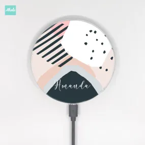 【Abstract Art】15W Ultra thin FastWireless Charger Pad 抽象圖案名字無線差電板