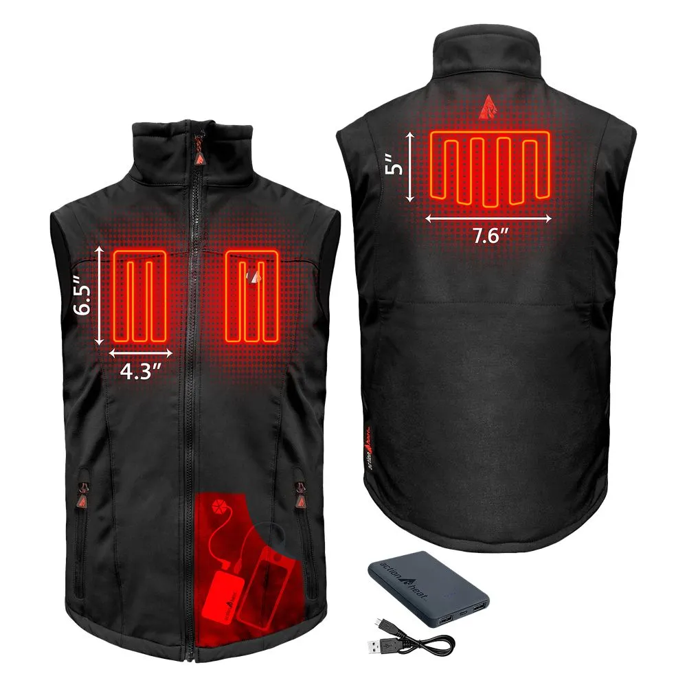 ActionHeat 5V Battery-Heated Vest for Men - Black - S