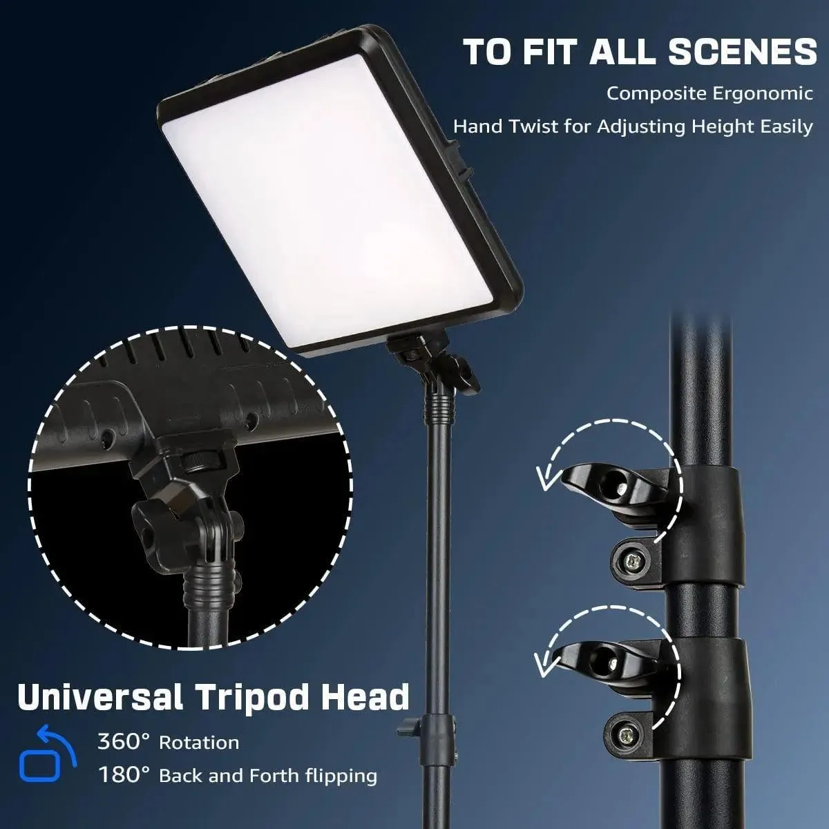 Adjustable LED Video Light: Perfect Lighting Solution for Photography Studio