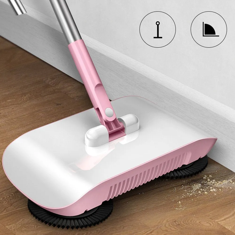 All-in-one broom, dustpan, and mop for easy floor cleaning