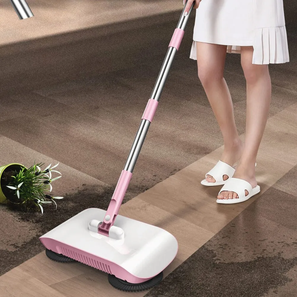 All-in-one broom, dustpan, and mop for easy floor cleaning