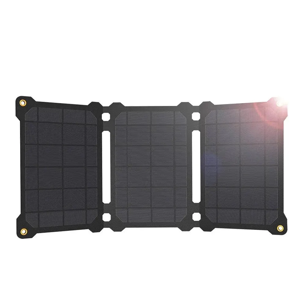 ALLPOWERS 21W Portable Camouflage Solar Charger - Foldable USB Power Bank for Outdoor Adventures