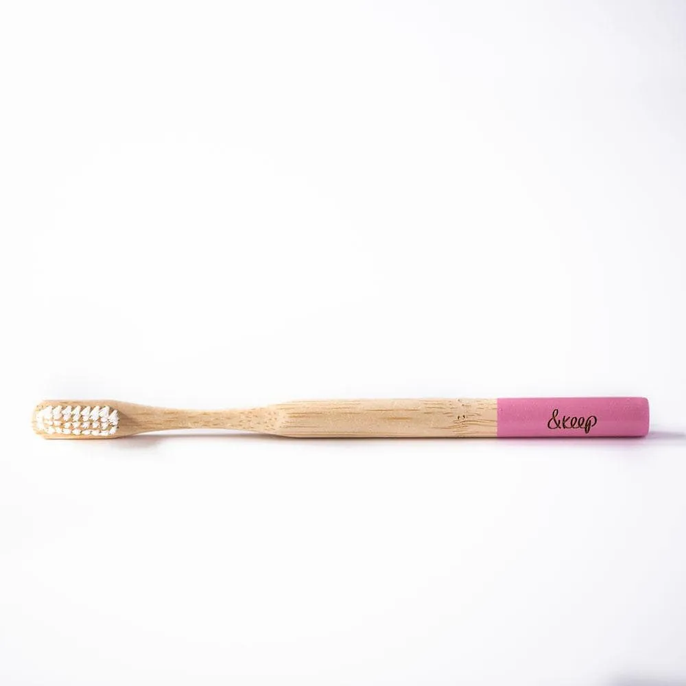 &Keep Bamboo Toothbrush - Pink