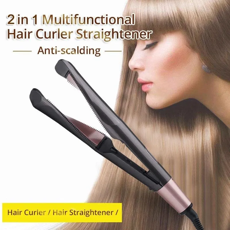 Angel Decoration Spiral Twisted Hair Straightener, Automatic Curling Iron, Wave Electric Heating Hairdressing Temperature Control Splint