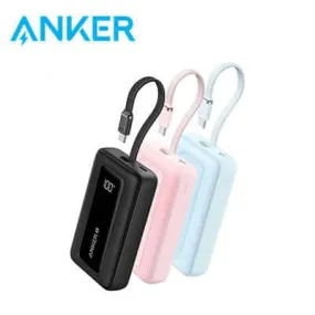 Anker Zolo Powerbank 10000mAh 30W Power Bank Portable Charger with Built-in USB C Cable