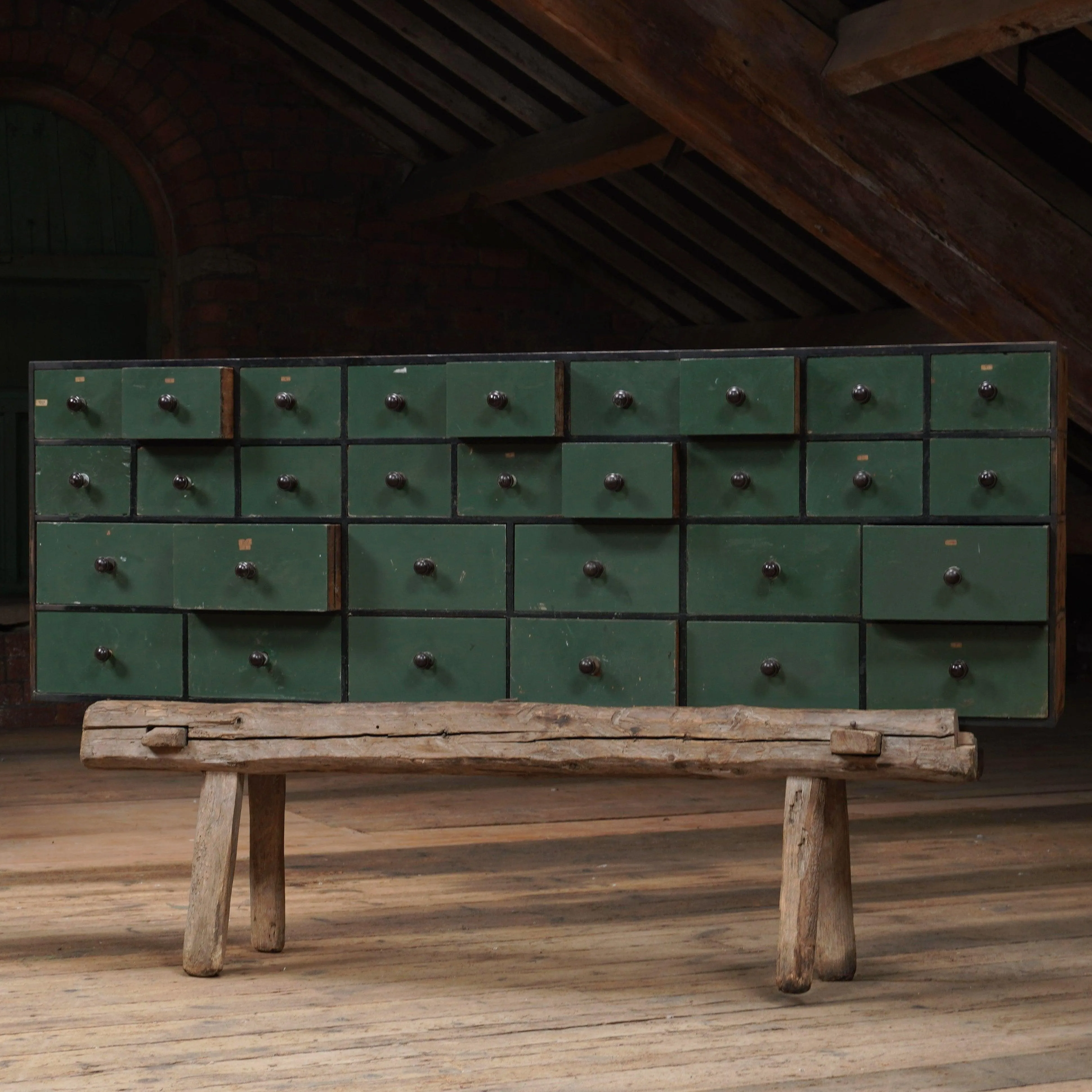 Antique Bank of Drawers