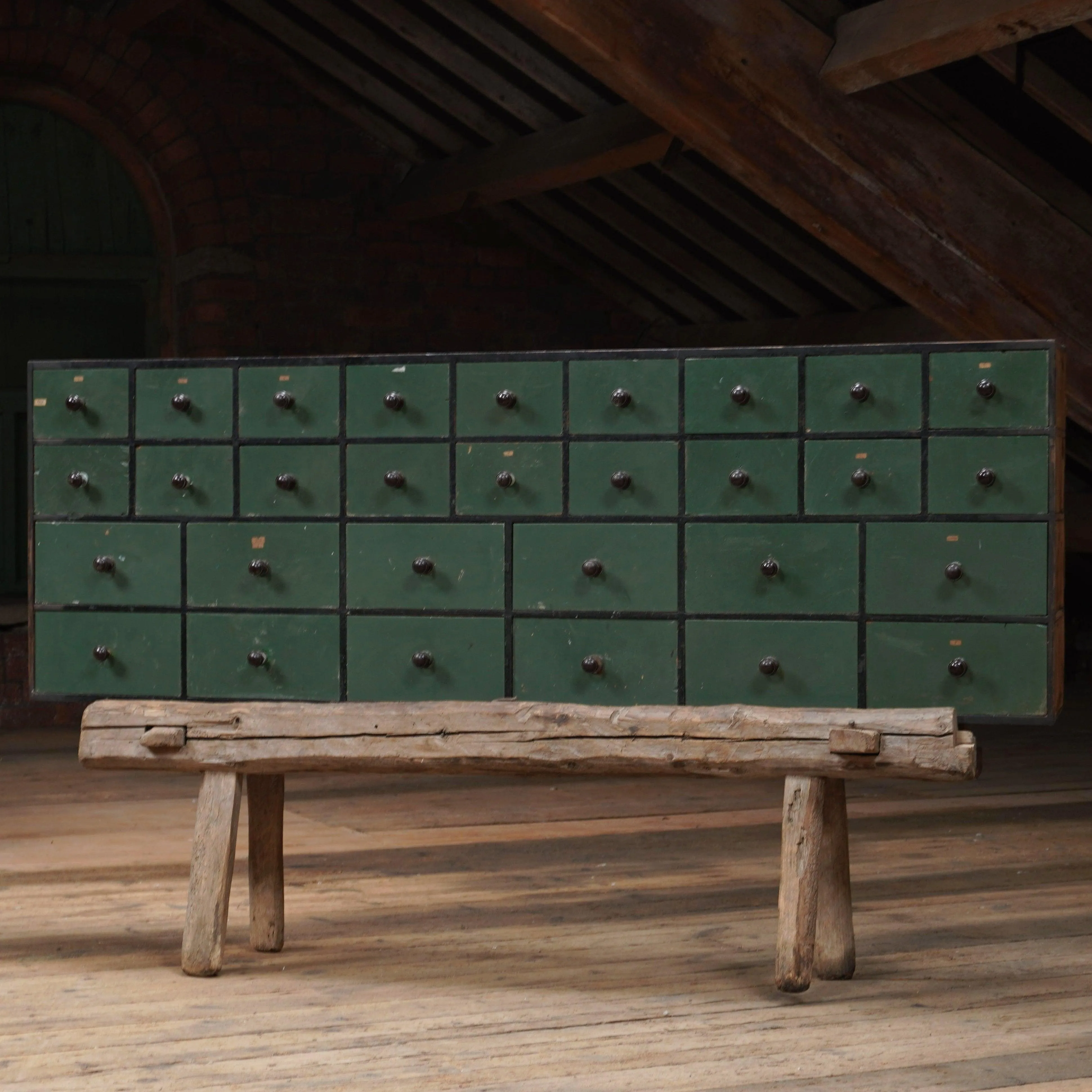 Antique Bank of Drawers