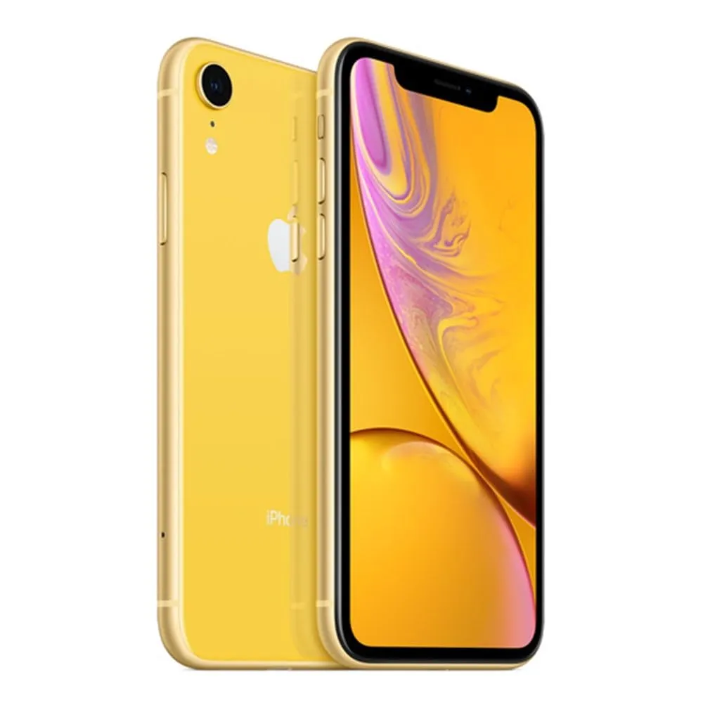 Apple iPhone XR, US Version, 128GB, Yellow - Unlocked (Renewed)