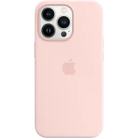 Apple - Silicone Case with MagSafe Chalk Pink for iPhone 13 Pro