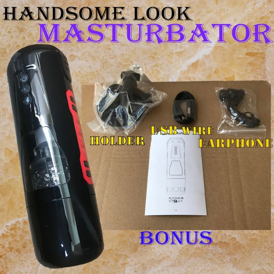 Automatic Male Masturbator - 7 Powerful Thrusting & Rotating Stroking Hands-Free Electric Onahole