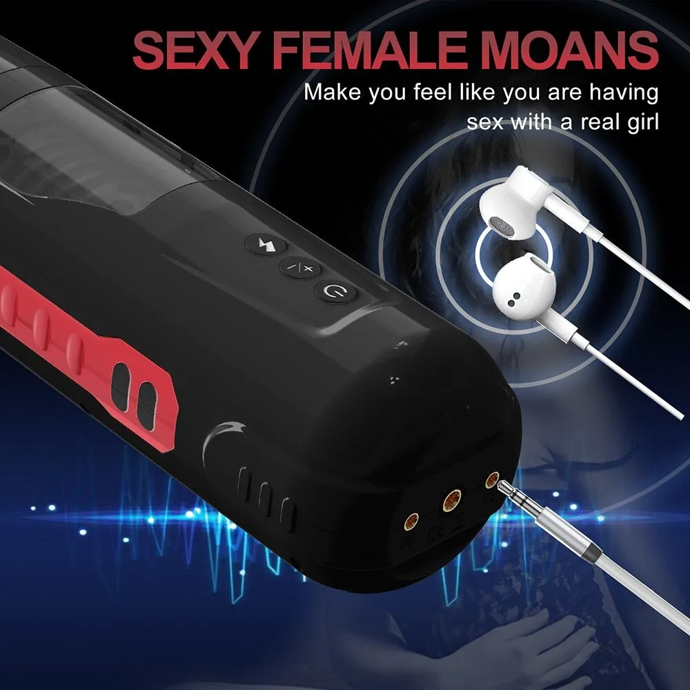 Automatic Male Masturbator - 7 Powerful Thrusting & Rotating Stroking Hands-Free Electric Onahole