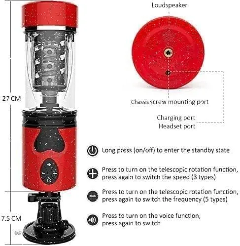 AUTOMATIC TELESCOPIC ROTATING ELECTRIC MASTURBATOR FOR MEN