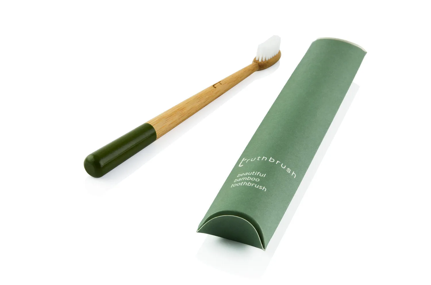 Bamboo Toothbrush, Medium Plant-Based Bristle, Olive Green, The Truthbrush