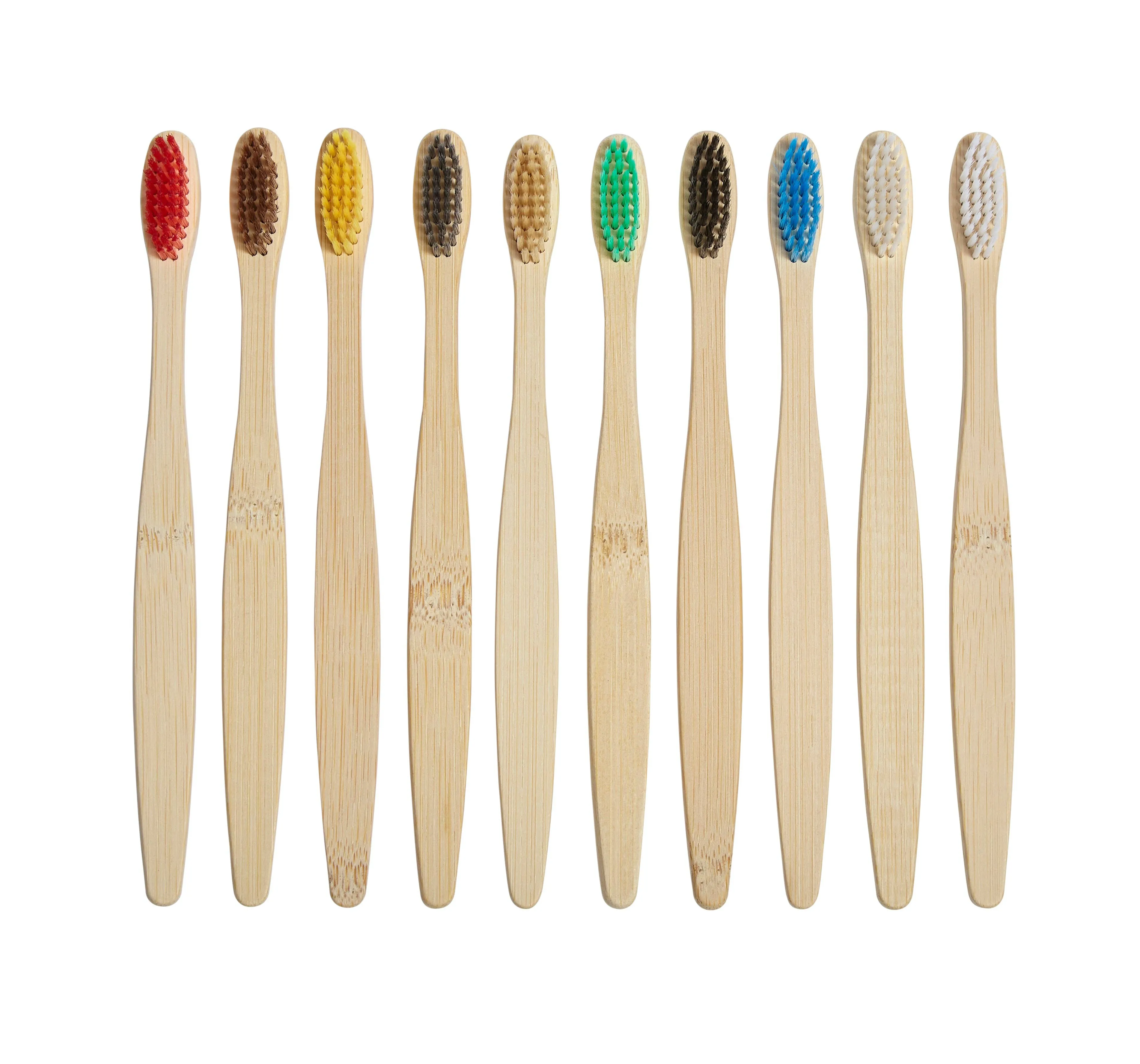 Bamboo Toothbrushes - 10 Pack - Adult