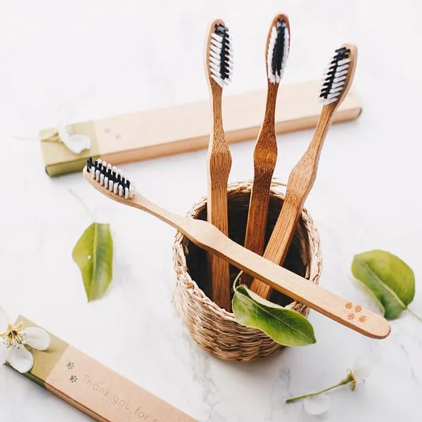 Bamboo toothbrushes - set of four