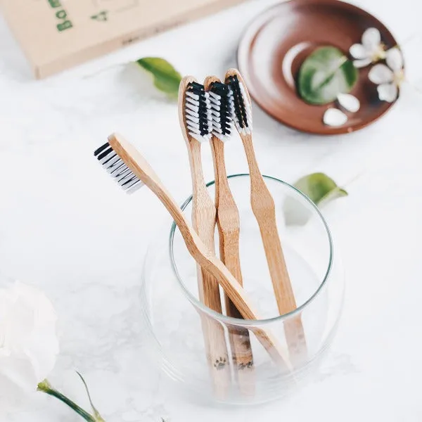 Bamboo toothbrushes - set of four