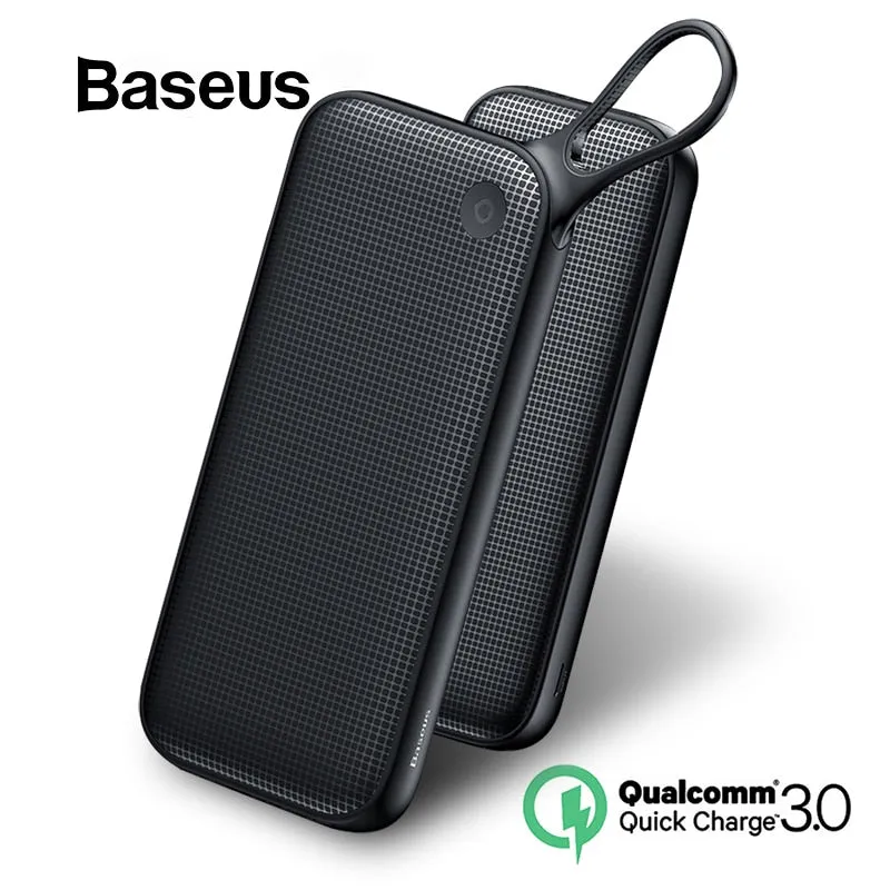 Baseus 20000mAh Power Bank For iPhone Xs Max XR 8 7 Samsung S9 USB PD Fast Charging   Dual QC3.0 Quick Charger Powerbank MacBook