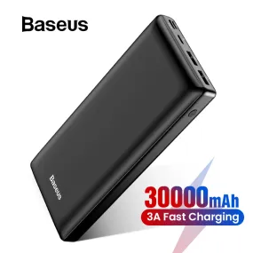 Baseus 30000mAh Power Bank For iPhone Samsung Xiaomi Powerbank USB C PD Fast Charging External Battery Pack USB Charger Bank