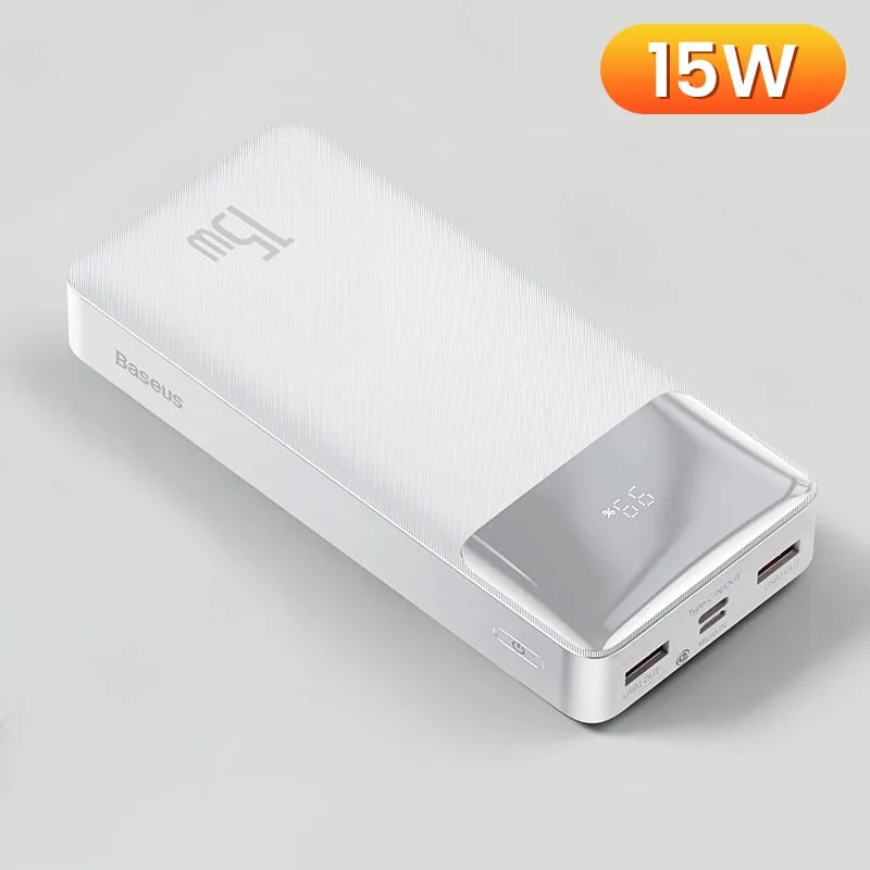 Baseus 30000mAh Power Bank PD 20W Portable Charging External Battery Charger Pack 20000mAh Powerbank For iPhone Xiaomi PoverBank