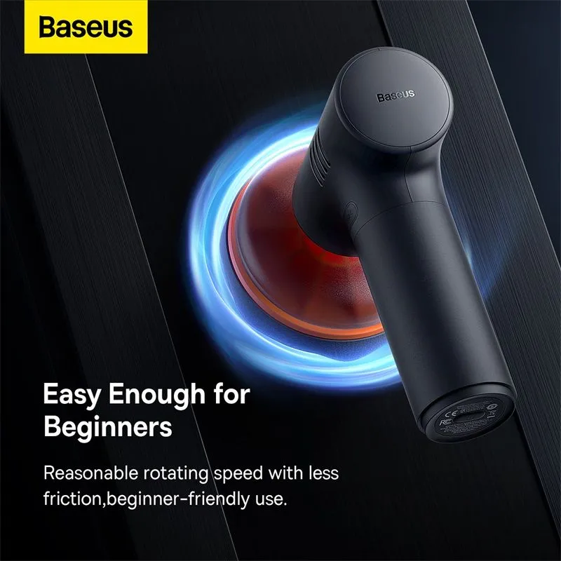 Baseus NEOPower Mini Car Waxer Lite Polishing Machine Cordless Adjust Speed Automotive Polisher - Black-CRLQ000001