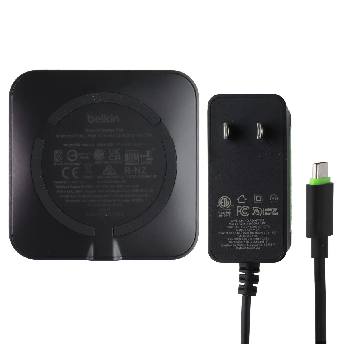 Belkin BoostCharge 15W Fast Wireless Charger Pad - Black (WIA007ttBK)