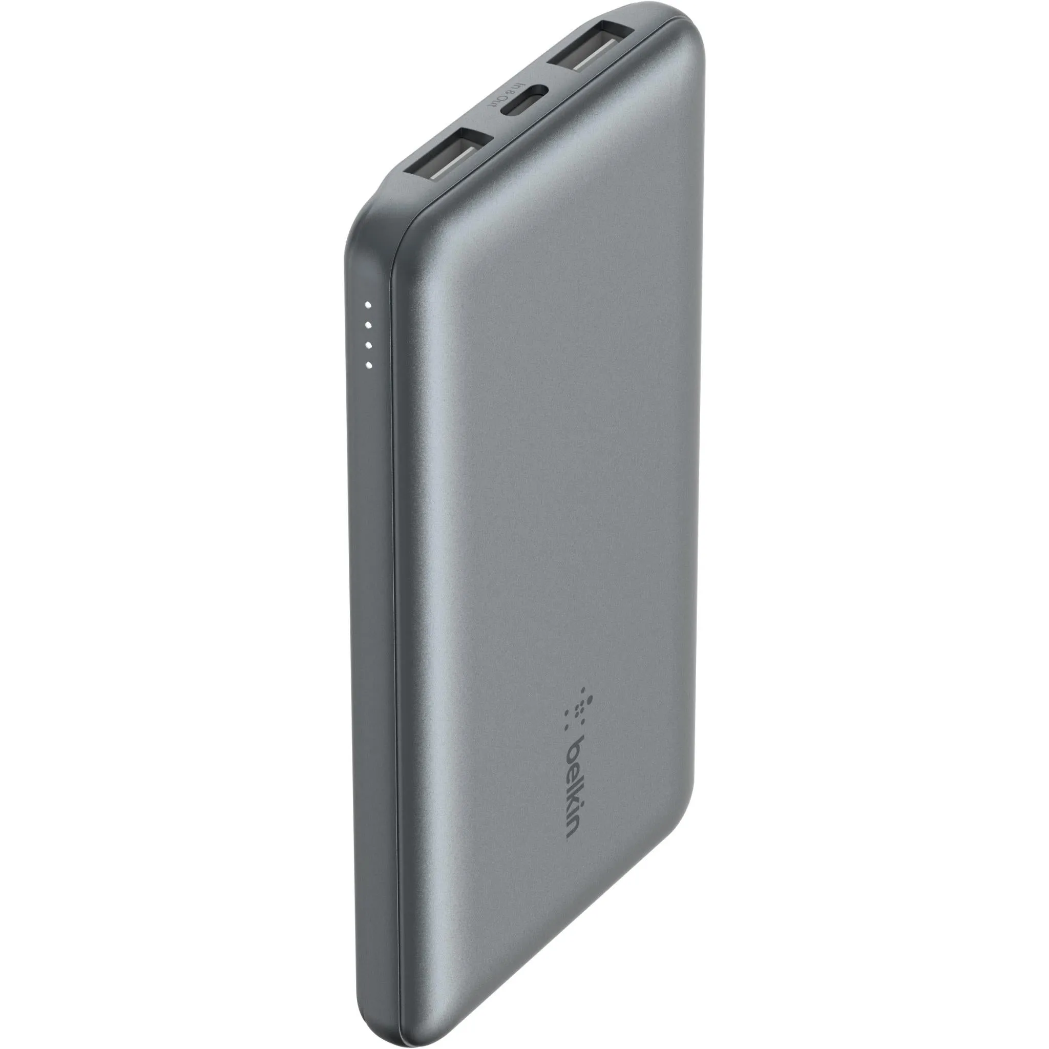 Belkin BoostUp Charge 10K 3 Port Power Bank with Cable (Grey)