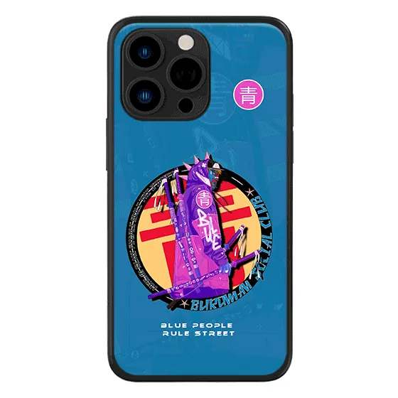 Blue People Rule Street LED Case for iPhone