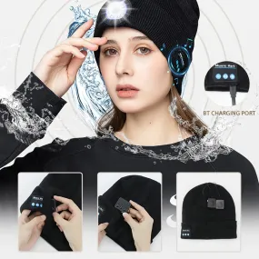 Bluetooth Music Led Beanie Hat with Light for Women Men Outdoor-Bluetooth Beanie Hat