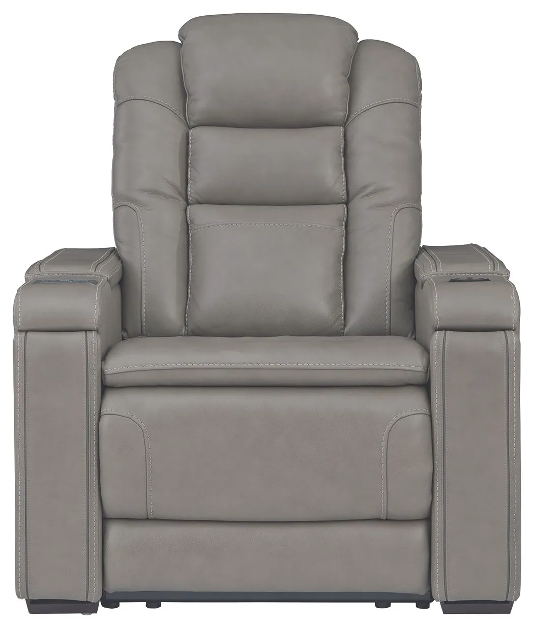 Boerna - Gray - PWR Recliner/ADJ Headrest