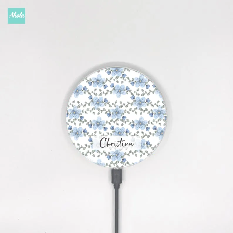 【Boho flower】15W Ultra thin FastWireless Charger Pad 花朵名字無線差電板