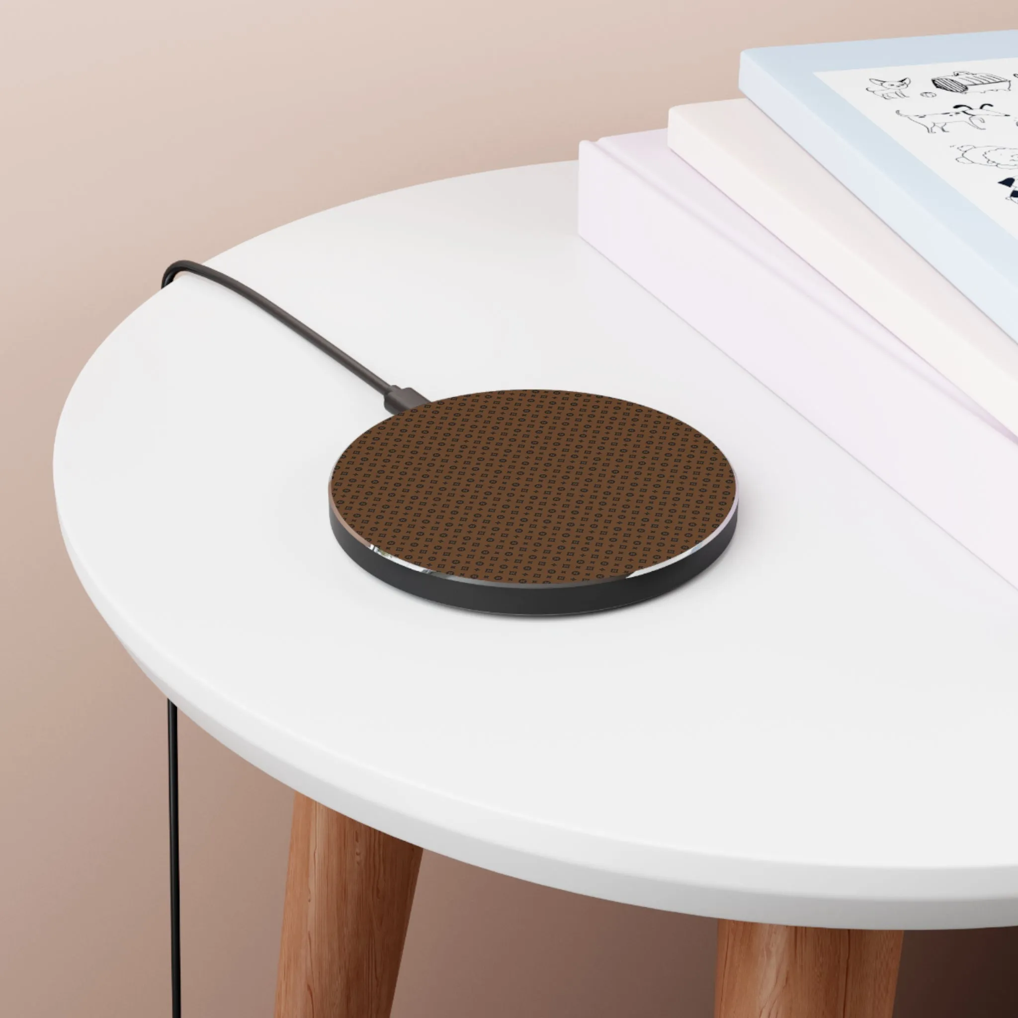 Brown Design Wireless Phone Charger