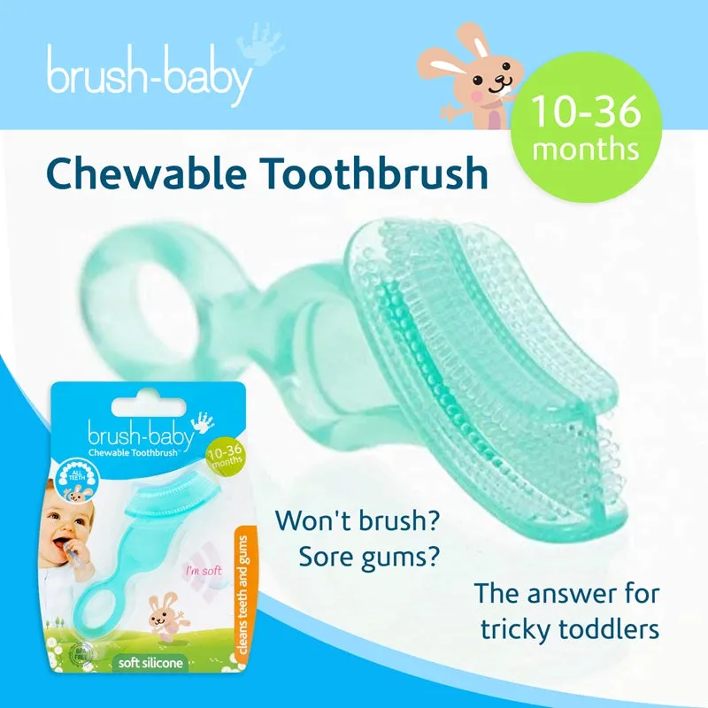 Brush-baby Chewable Toothbrush & Teether (Teal)