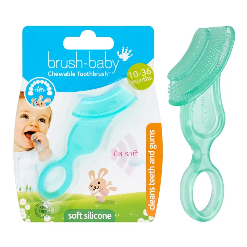 Brush-baby Chewable Toothbrush & Teether (Teal)