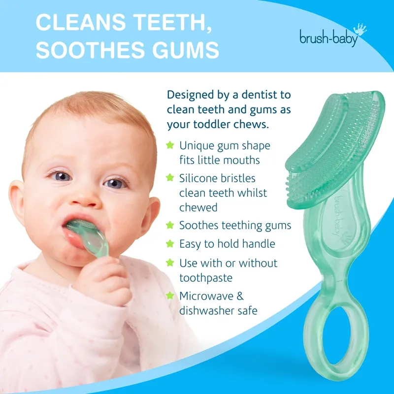 Brush-baby Chewable Toothbrush & Teether (Teal)