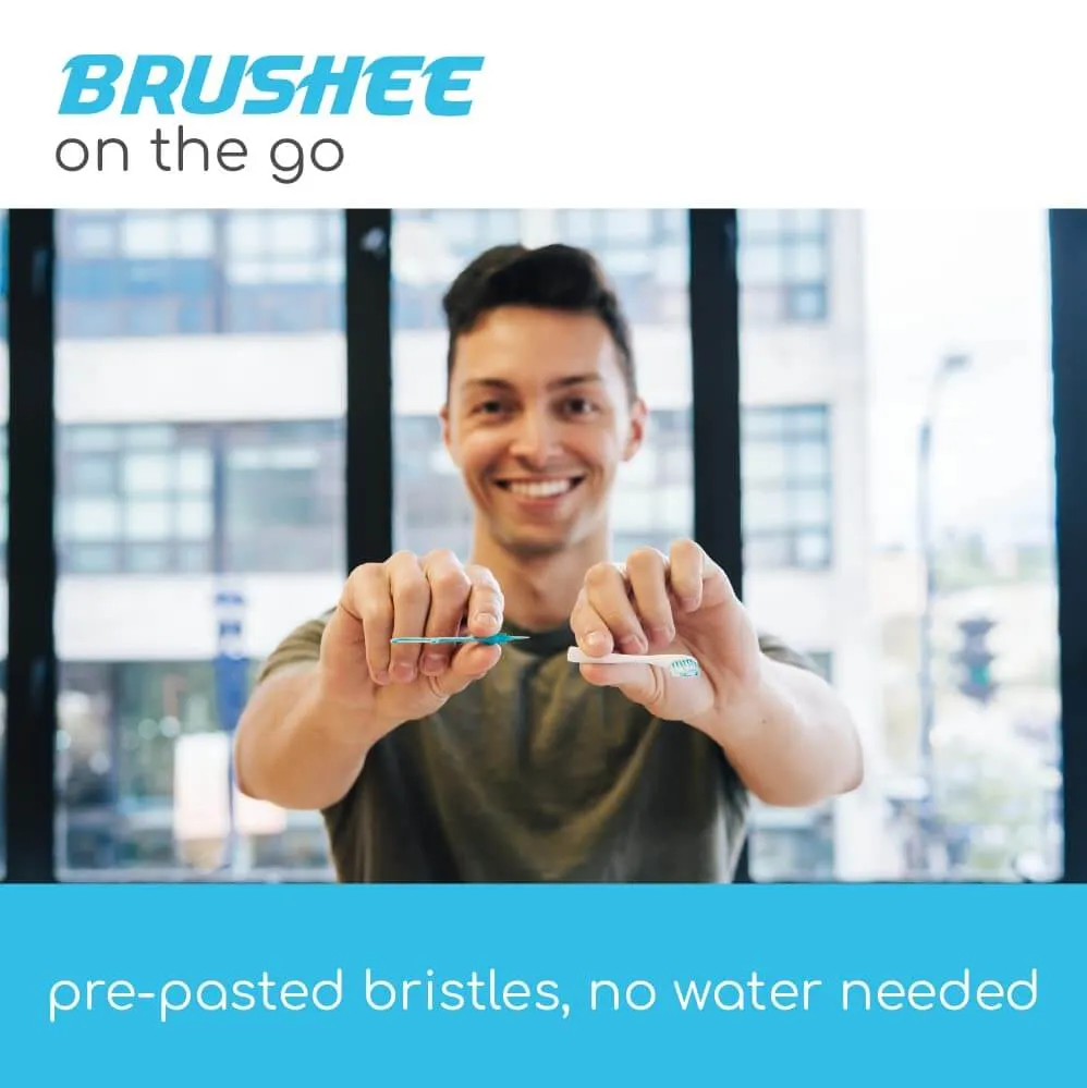 Brushee -  3-in-1 Tool (Pre-Pasted Mini-Brush   Floss   Pick)